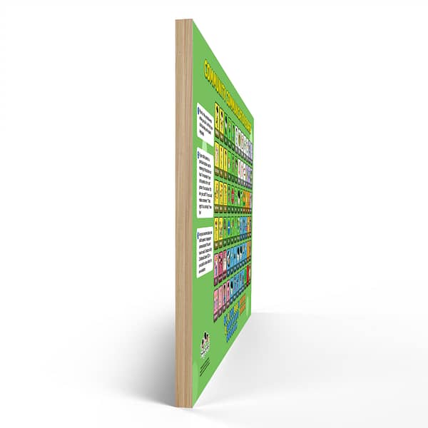 city playground communication board english green render 3
