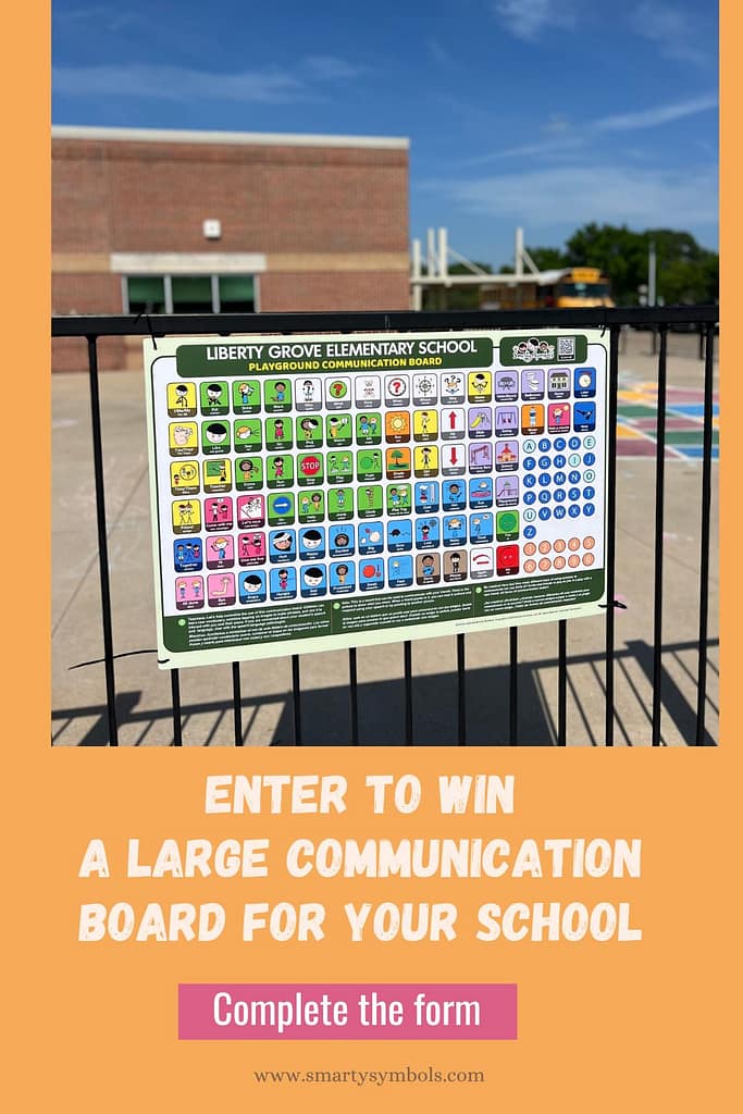 Enter to win a large communication board for your school