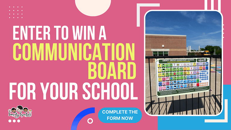 enter to win a Playground Communication Board by Smarty Symbols