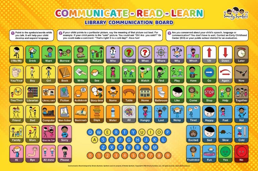 Library Communication Board - Playground Communication Boards